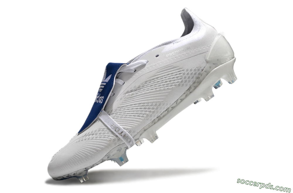 Adidas Predator Elite Foldover Tongue FG Low-Tops Football Boots - Beige/White/Blue 5