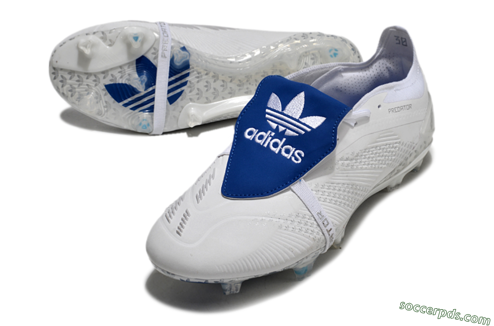 Adidas Predator Elite Foldover Tongue FG Low-Tops Football Boots - Beige/White/Blue 3