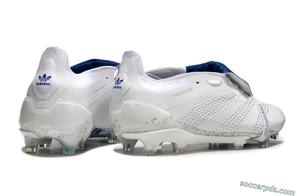 Adidas Predator Elite Foldover Tongue FG Low-Tops Football Boots - Beige/White/Blue 6