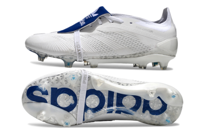 Adidas Predator Elite Foldover Tongue FG Low-Tops Football Boots - Beige/White/Blue