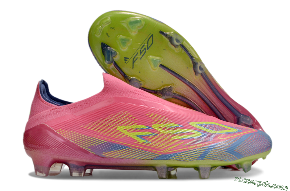 Adidas F50 Elite Laceless FG Low-Tops Football Boots - Red/Yellow/Blue 1