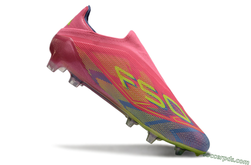 Adidas F50 Elite Laceless FG Low-Tops Football Boots - Red/Yellow/Blue 4