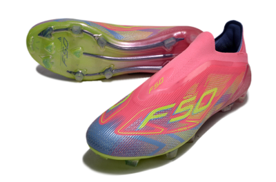 Adidas F50 Elite Laceless FG Low-Tops Football Boots - Red/Yellow/Blue