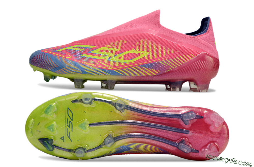 Adidas F50 Elite Laceless FG Low-Tops Football Boots - Red/Yellow/Blue 0