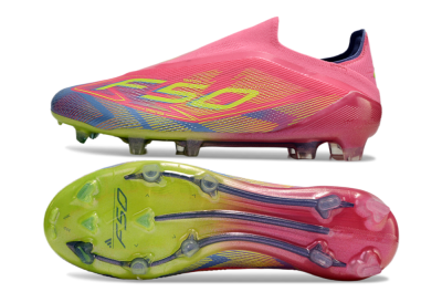 Adidas F50 Elite Laceless FG Low-Tops Football Boots - Red/Yellow/Blue