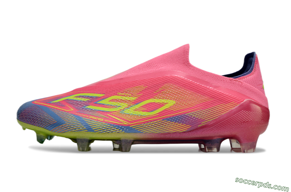 Adidas F50 Elite Laceless FG Low-Tops Football Boots - Red/Yellow/Blue 2
