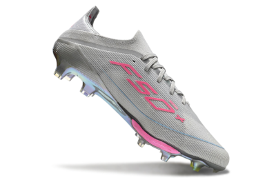 Adidas F50+ Lightstrike Elite FG Low-Tops Football Boots - Grey/Pink/Yellow