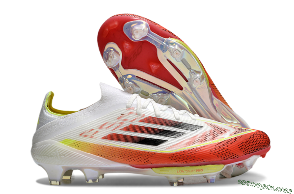 Adidas F50+ Lightstrike Elite FG Low-Tops Football Boots - Red/White/Yellow 1