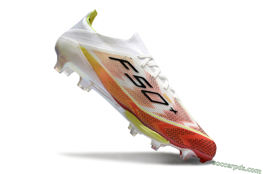 Adidas F50+ Lightstrike Elite FG Low-Tops Football Boots - Red/White/Yellow 4