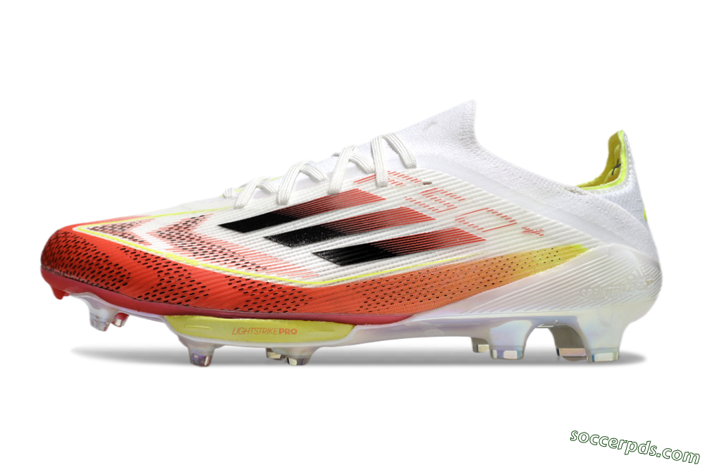 Adidas F50+ Lightstrike Elite FG Low-Tops Football Boots - Red/White/Yellow 2