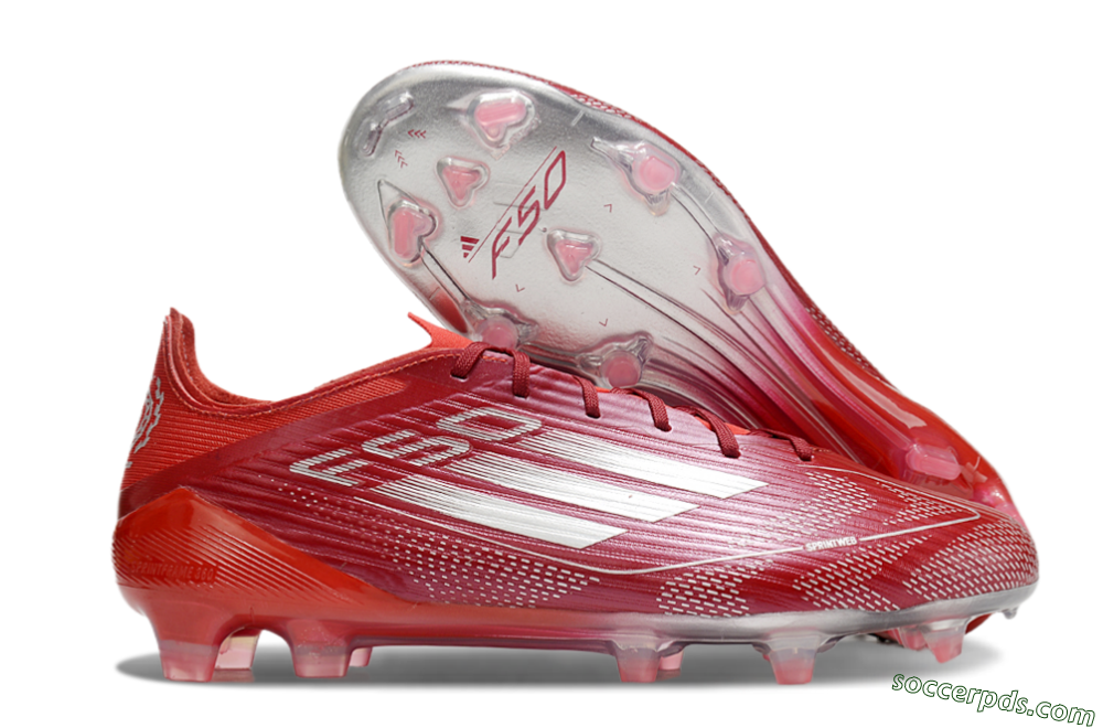 Adidas F50 Elite FG Low-Tops Football Boots - Red/Silver/White 1
