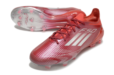 Adidas F50 Elite FG Low-Tops Football Boots - Red/Silver/White