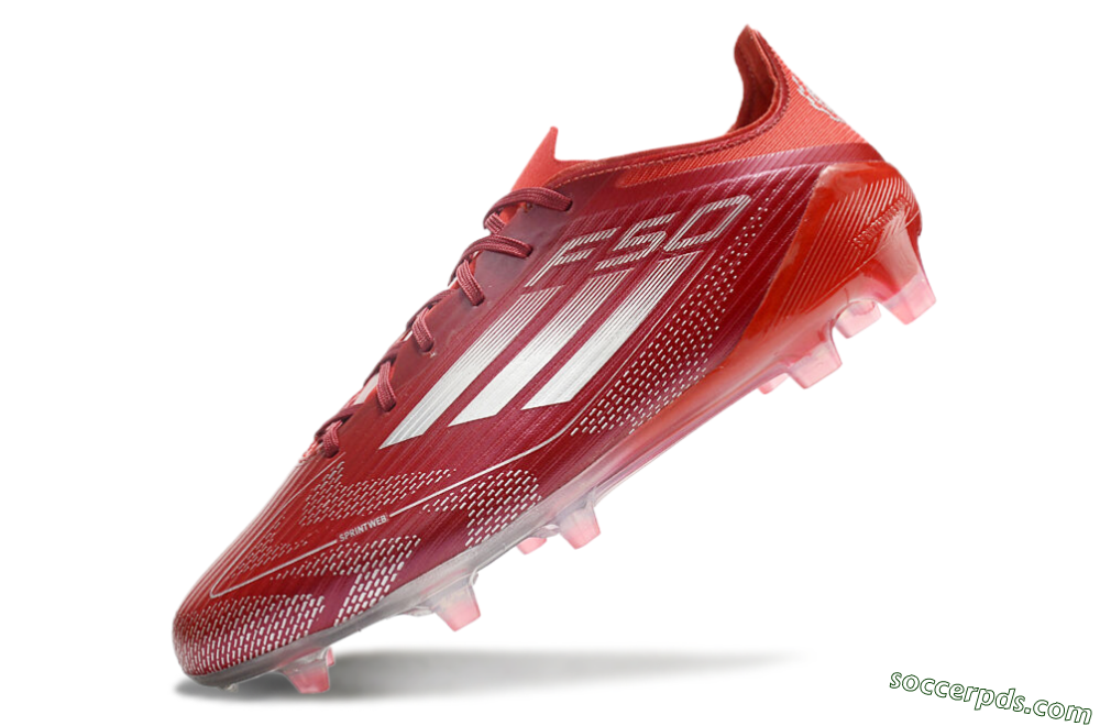 Adidas F50 Elite FG Low-Tops Football Boots - Red/Silver/White 5