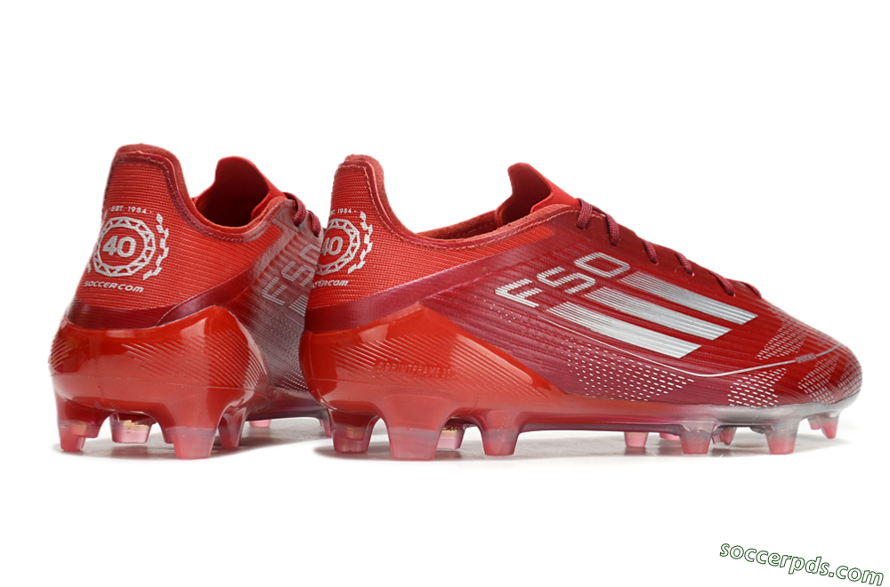 Adidas F50 Elite FG Low-Tops Football Boots - Red/Silver/White 6
