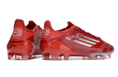 Adidas F50 Elite FG Low-Tops Football Boots - Red/Silver/White