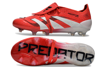 Adidas Predator Elite Foldover Tongue 2025 Pure Victory FG Low-Tops Football Boots - Lucid Red/White/Black