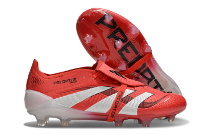 Adidas Predator Elite Foldover Tongue 2025 Pure Victory FG Low-Tops Football Boots - Lucid Red/White/Black