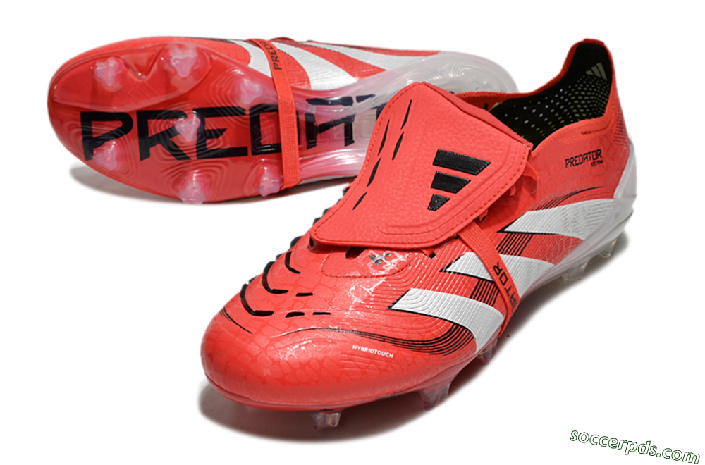 Adidas Predator Elite Foldover Tongue 2025 Pure Victory FG Low-Tops Football Boots - Lucid Red/White/Black 5