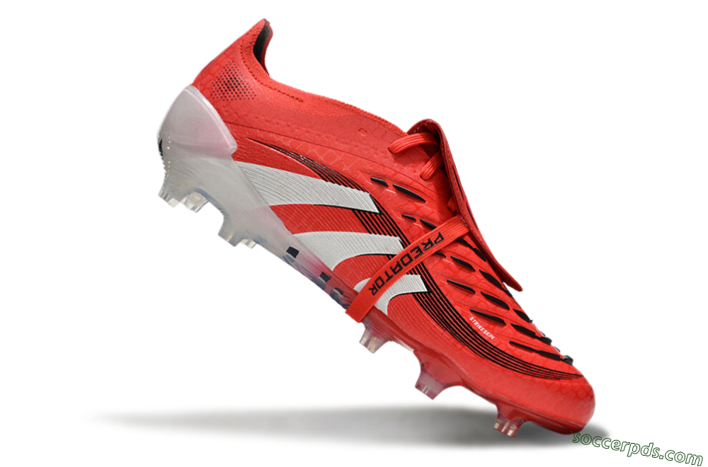 Adidas Predator Elite Foldover Tongue 2025 Pure Victory FG Low-Tops Football Boots - Lucid Red/White/Black 6