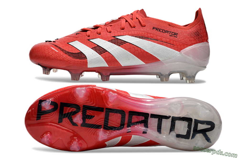 Adidas Predator Elite 2025 Pure Victory FG Low-Tops Football Boots - Lucid Red/White/Black 0