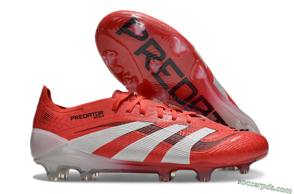 Adidas Predator Elite 2025 Pure Victory FG Low-Tops Football Boots - Lucid Red/White/Black 1