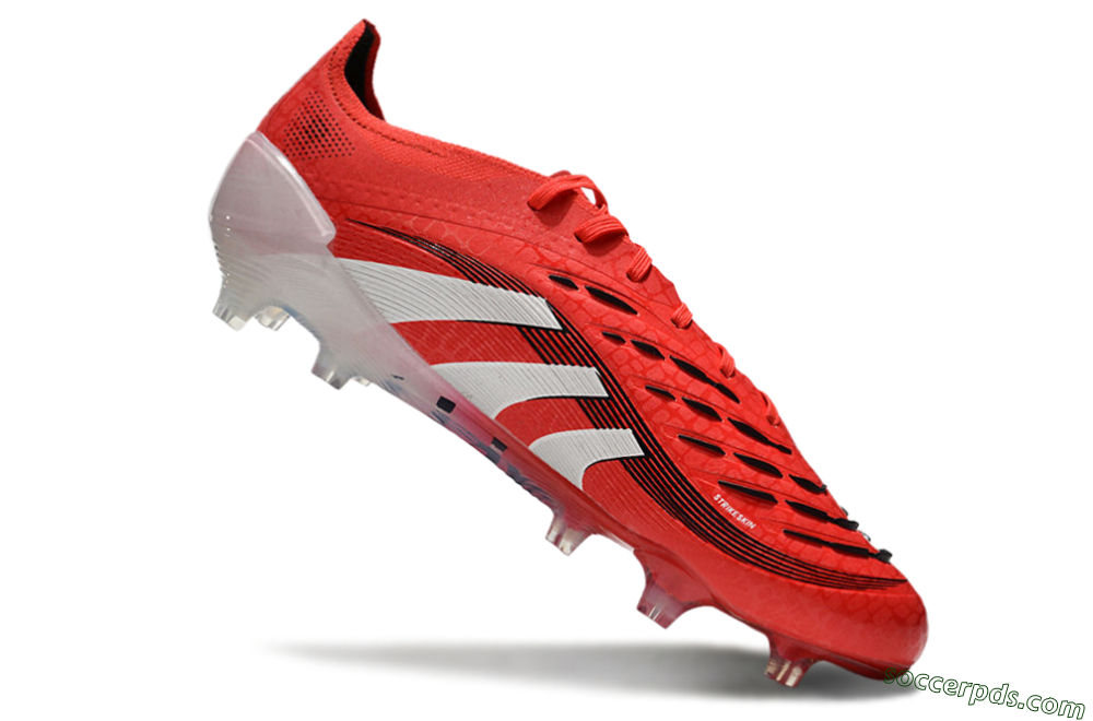 Adidas Predator Elite 2025 Pure Victory FG Low-Tops Football Boots - Lucid Red/White/Black 4