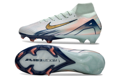 Nike Air Zoom Mercurial Superfly 10 Elite FG High-Tops Football Boots - White/Pink/Blue