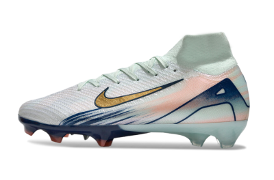 Nike Air Zoom Mercurial Superfly 10 Elite FG High-Tops Football Boots - White/Pink/Blue