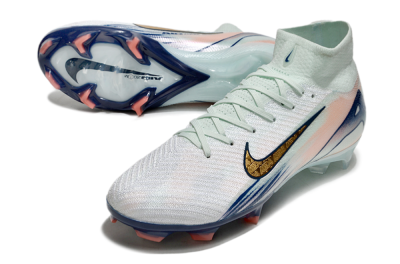 Nike Air Zoom Mercurial Superfly 10 Elite FG High-Tops Football Boots - White/Pink/Blue