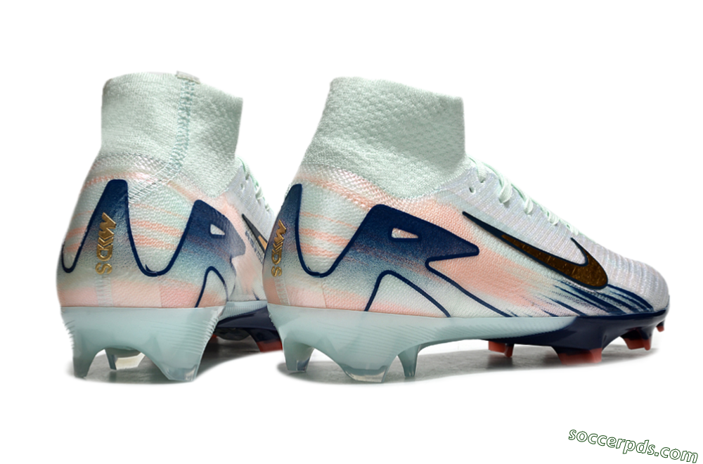 Nike Air Zoom Mercurial Superfly 10 Elite FG High-Tops Football Boots - White/Pink/Blue 6