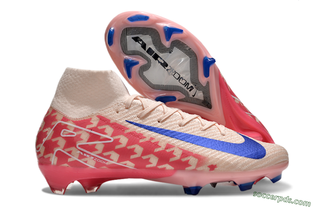 Nike Air Zoom Mercurial Superfly 10 Elite FG High-Tops Football Boots - Pink/Blue/Red 1