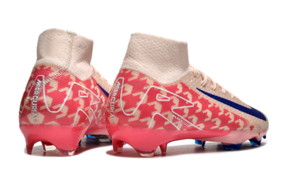 Nike Air Zoom Mercurial Superfly 10 Elite FG High-Tops Football Boots - Pink/Blue/Red