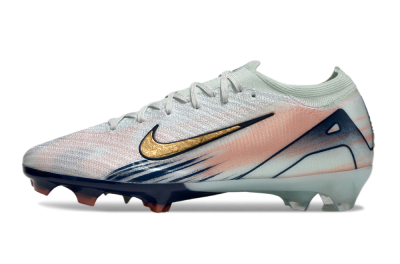 Nike Air Zoom Mercurial Vapor 16 Elite FG Low-Tops Football Boots - White/Gold/Blue