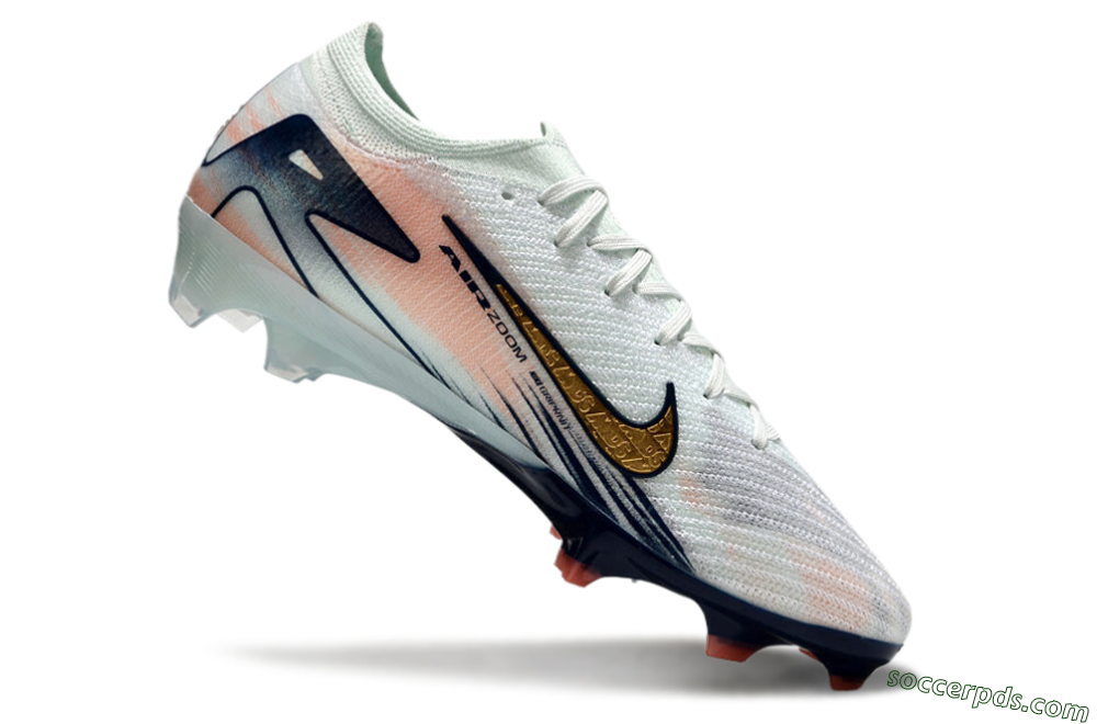 Nike Air Zoom Mercurial Vapor 16 Elite FG Low-Tops Football Boots - White/Gold/Blue 4