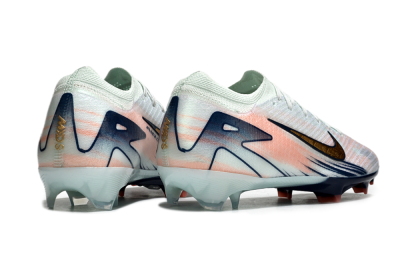 Nike Air Zoom Mercurial Vapor 16 Elite FG Low-Tops Football Boots - White/Gold/Blue