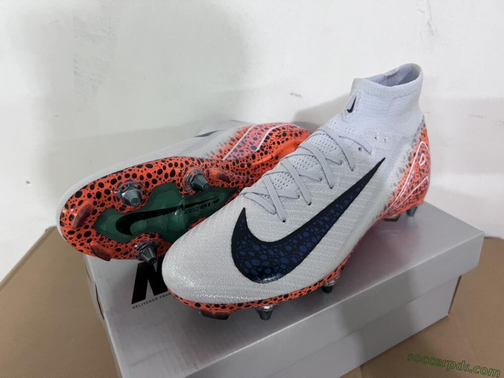 Nike Air Zoom Mercurial Superfly 10 Elite SG High-Tops Football Boots - Grey/Black/Leopard