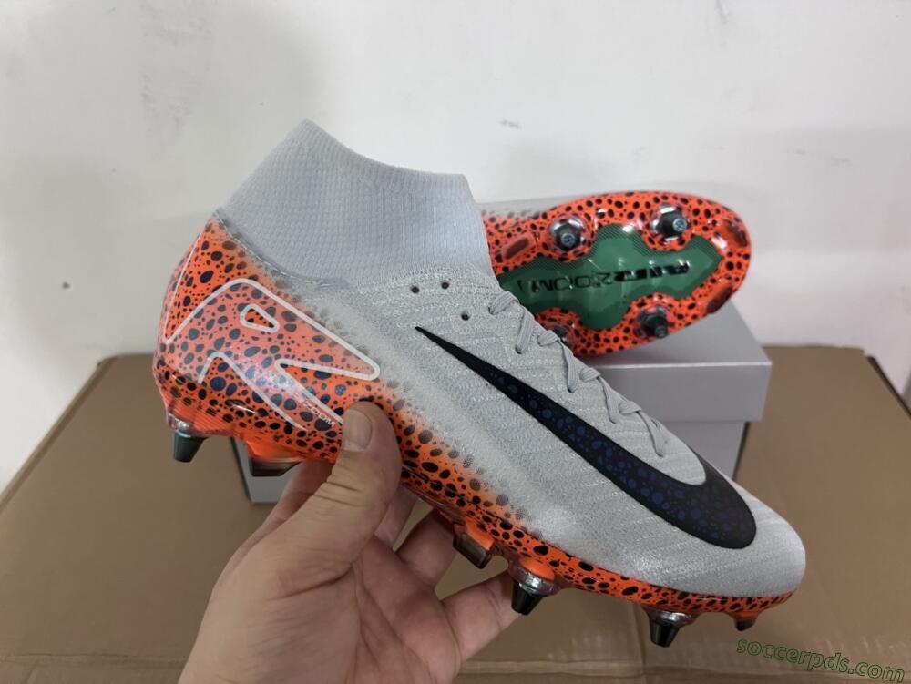 Nike Air Zoom Mercurial Superfly 10 Elite SG High-Tops Football Boots - Grey/Black/Leopard
