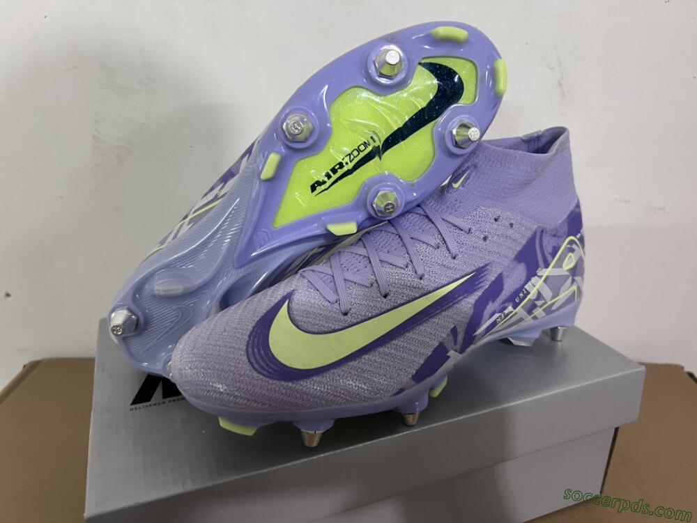Nike Air Zoom Mercurial Superfly 10 Elite SG High-Tops Football Boots - Purple/Yellow/White