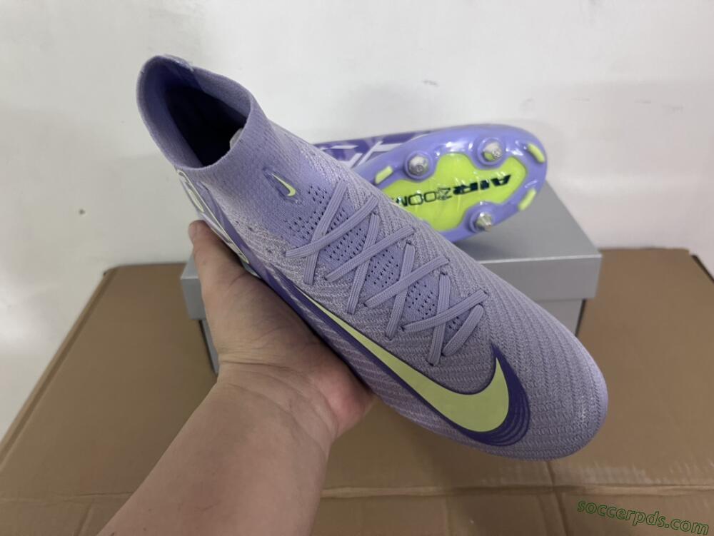 Nike Air Zoom Mercurial Superfly 10 Elite SG High-Tops Football Boots - Purple/Yellow/White
