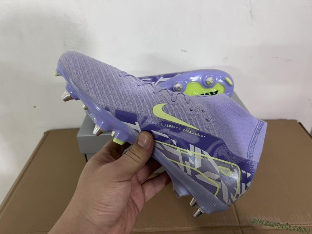Nike Air Zoom Mercurial Superfly 10 Elite SG High-Tops Football Boots - Purple/Yellow/White