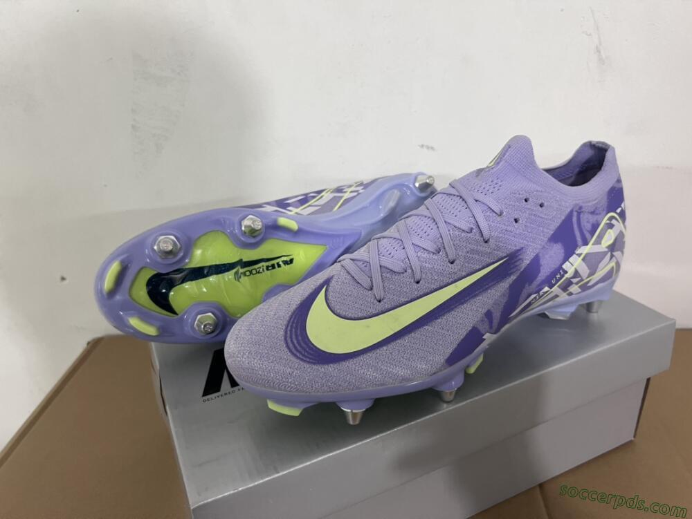 Nike Air Zoom Mercurial Vapor 16 Elite SG Low-Tops Football Boots - Purple/Yellow/White