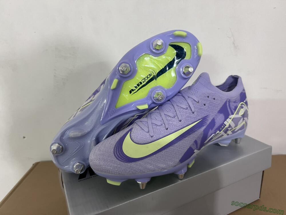 Nike Air Zoom Mercurial Vapor 16 Elite SG Low-Tops Football Boots - Purple/Yellow/White