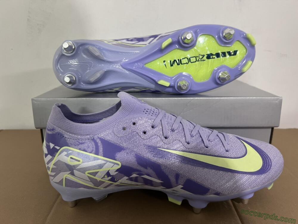 Nike Air Zoom Mercurial Vapor 16 Elite SG Low-Tops Football Boots - Purple/Yellow/White