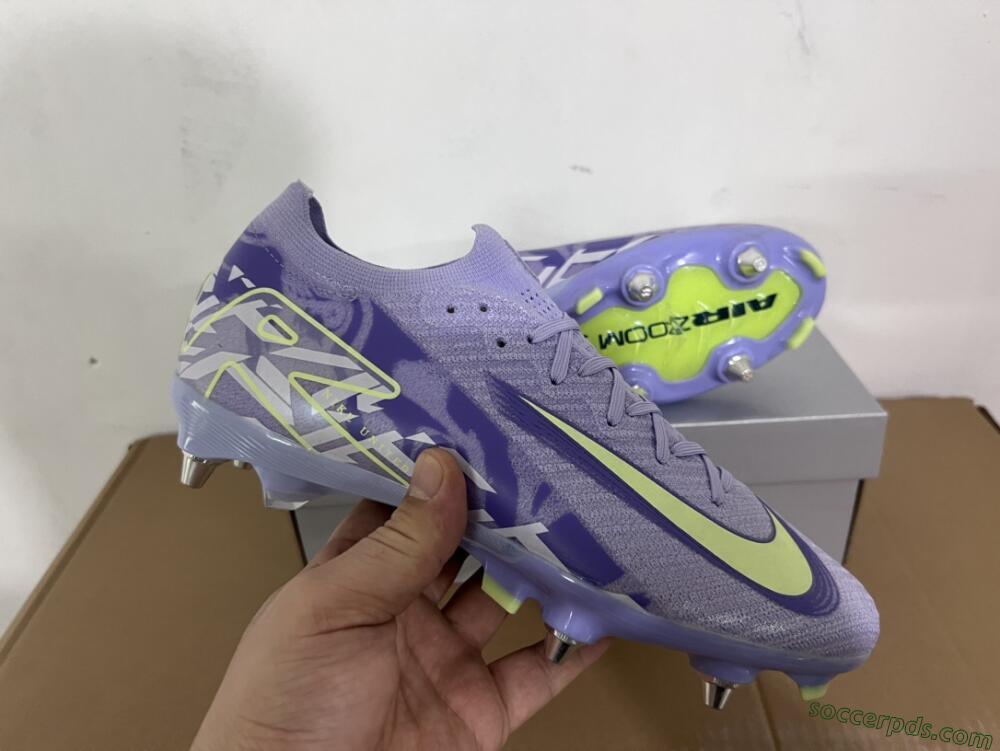 Nike Air Zoom Mercurial Vapor 16 Elite SG Low-Tops Football Boots - Purple/Yellow/White