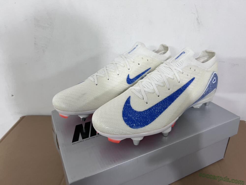 Nike Air Zoom Mercurial Vapor 16 Elite SG Low-Tops Football Boots - Beige/Blue/White