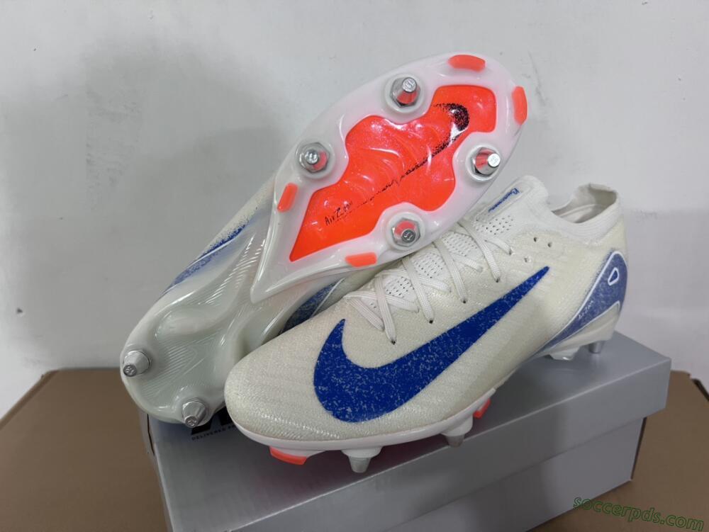Nike Air Zoom Mercurial Vapor 16 Elite SG Low-Tops Football Boots - Beige/Blue/White