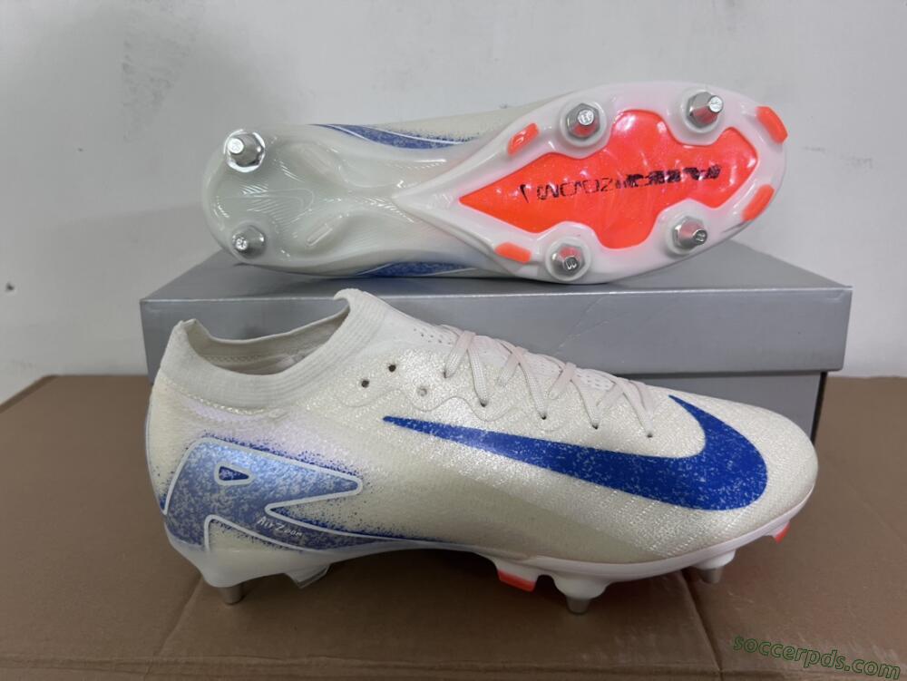 Nike Air Zoom Mercurial Vapor 16 Elite SG Low-Tops Football Boots - Beige/Blue/White
