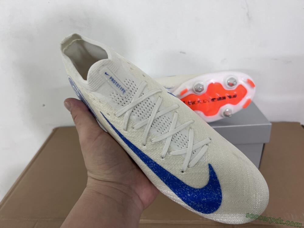 Nike Air Zoom Mercurial Vapor 16 Elite SG Low-Tops Football Boots - Beige/Blue/White