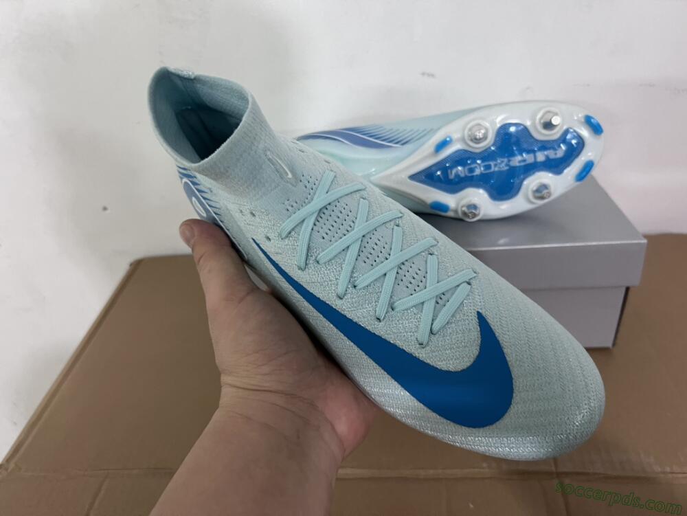 Nike Air Zoom Mercurial Superfly 10 Elite SG High-Tops Football Boots - Jade/Blue/White