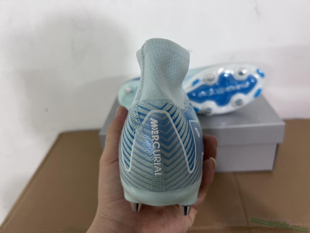 Nike Air Zoom Mercurial Superfly 10 Elite SG High-Tops Football Boots - Jade/Blue/White